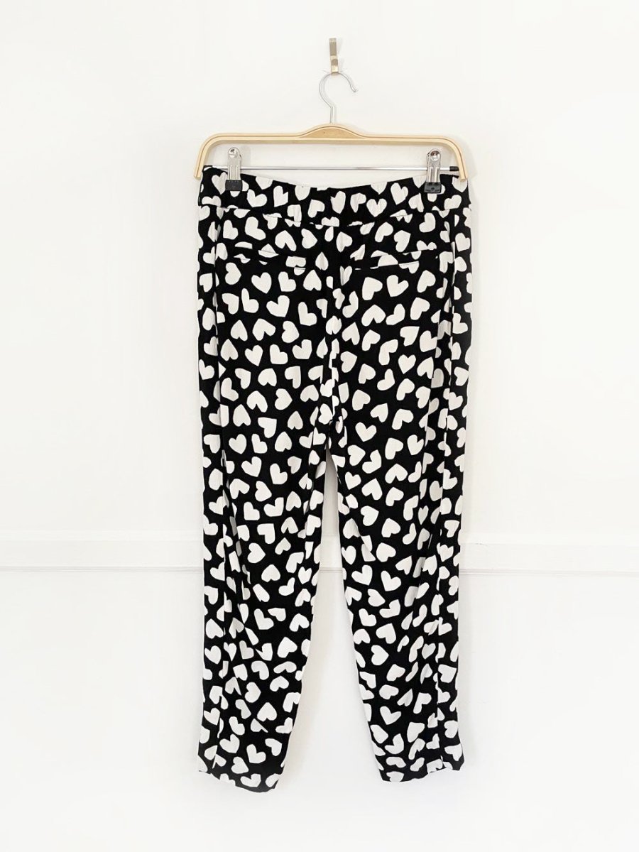 kate spade ria dancing hearts crepe joggers - good market thrift store