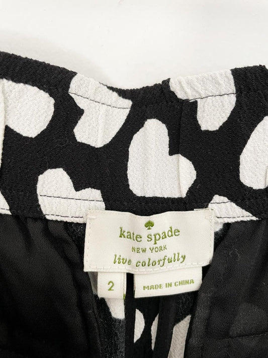 kate spade ria dancing hearts crepe joggers - good market thrift store