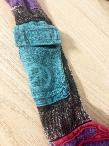 vintage ark boho patchwork peace sling bag - good market thrift store