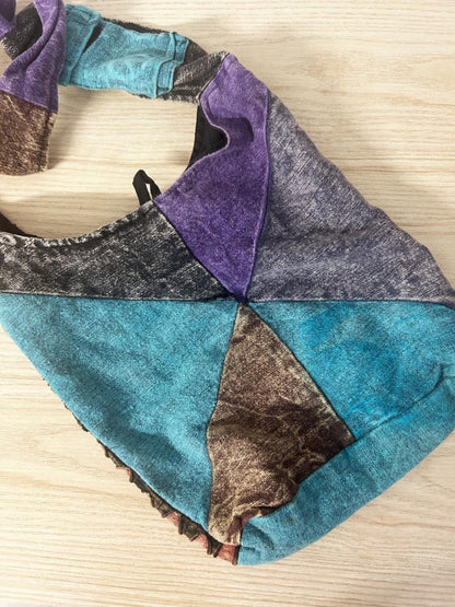 vintage ark boho patchwork peace sling bag - good market thrift store