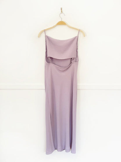 IRO morphea draped square neck minimal slip midi dress - good market thrift store