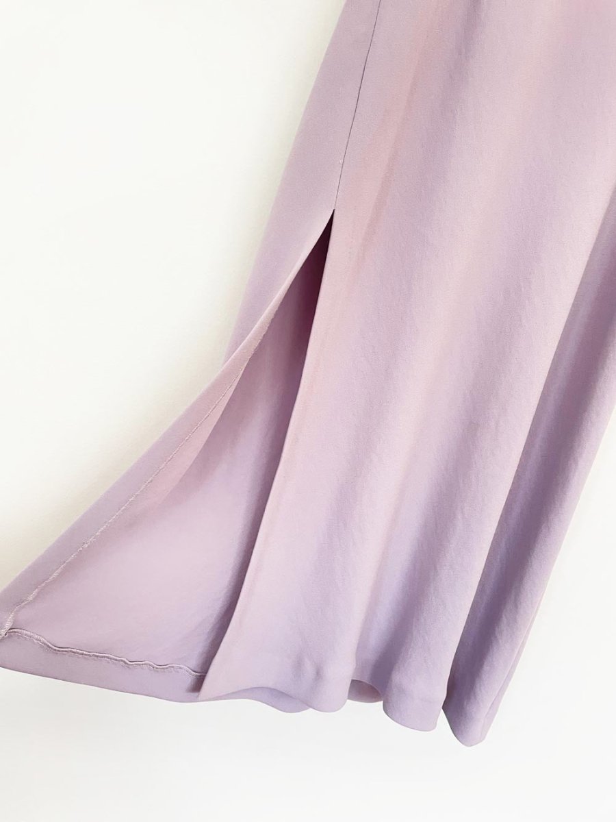 IRO morphea draped square neck minimal slip midi dress - good market thrift store