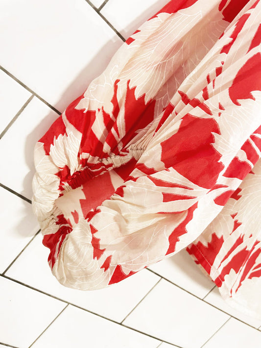 club monaco valterra silk-blend floral balloon sleeve blouse