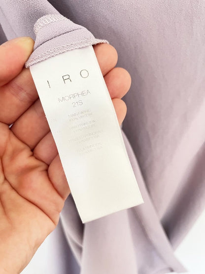 IRO morphea draped square neck minimal slip midi dress - good market thrift store