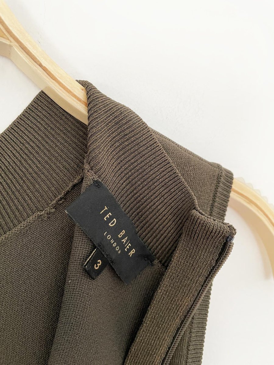 ted baker lemmie pleated skirt knit top midi dress - good market thrift store