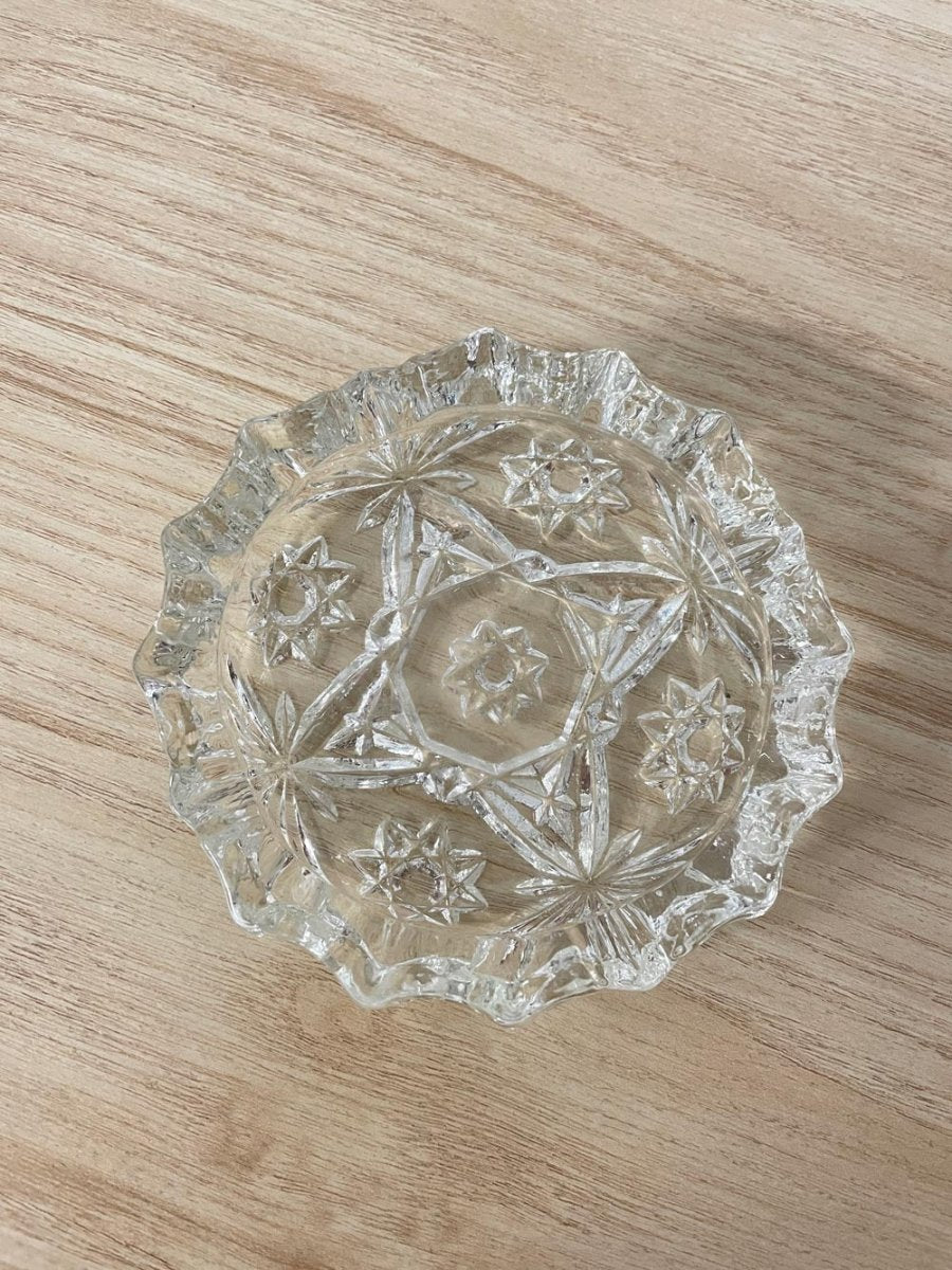 vintage crystal stars ashtray - good market thrift store