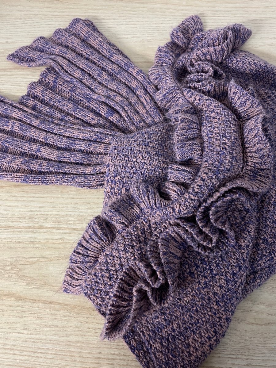 hand knit mermaid fish tail blanket - good market thrift store