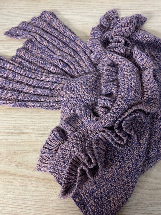 hand knit mermaid fish tail blanket - good market thrift store