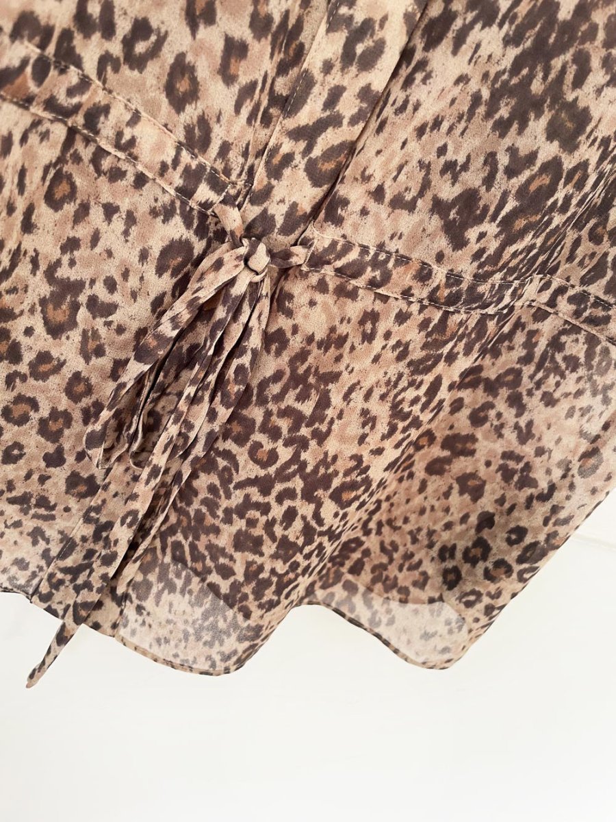 all saints laney animal print chiffon blouse - good market thrift store