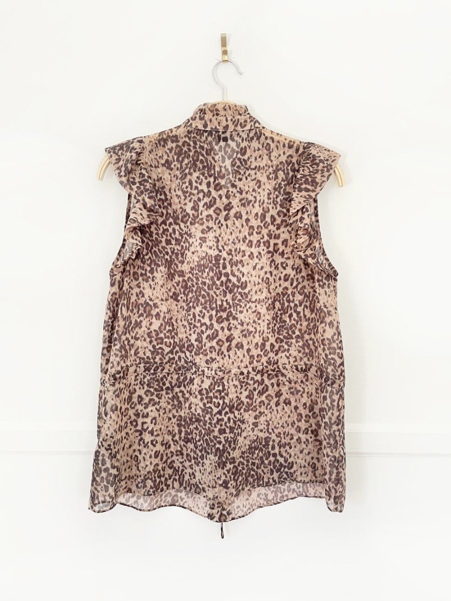 all saints laney animal print chiffon blouse - good market thrift store