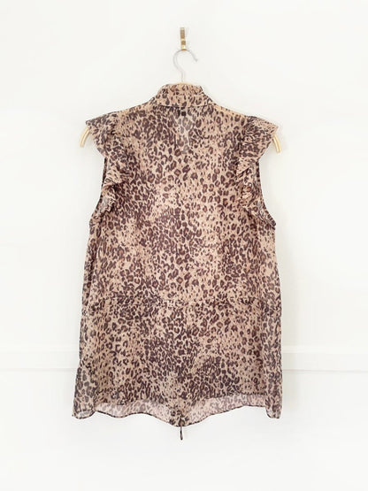all saints laney animal print chiffon blouse - good market thrift store