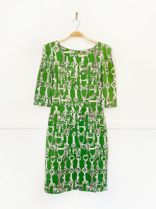 samanta sung horsebit pleated shoulder fitted dress - good market thrift store