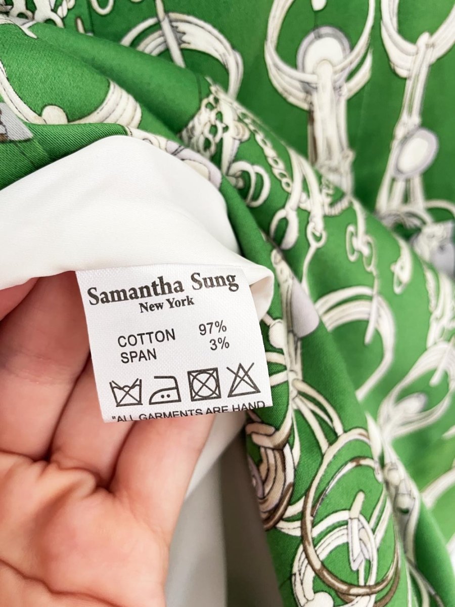 samanta sung horsebit pleated shoulder fitted dress - good market thrift store