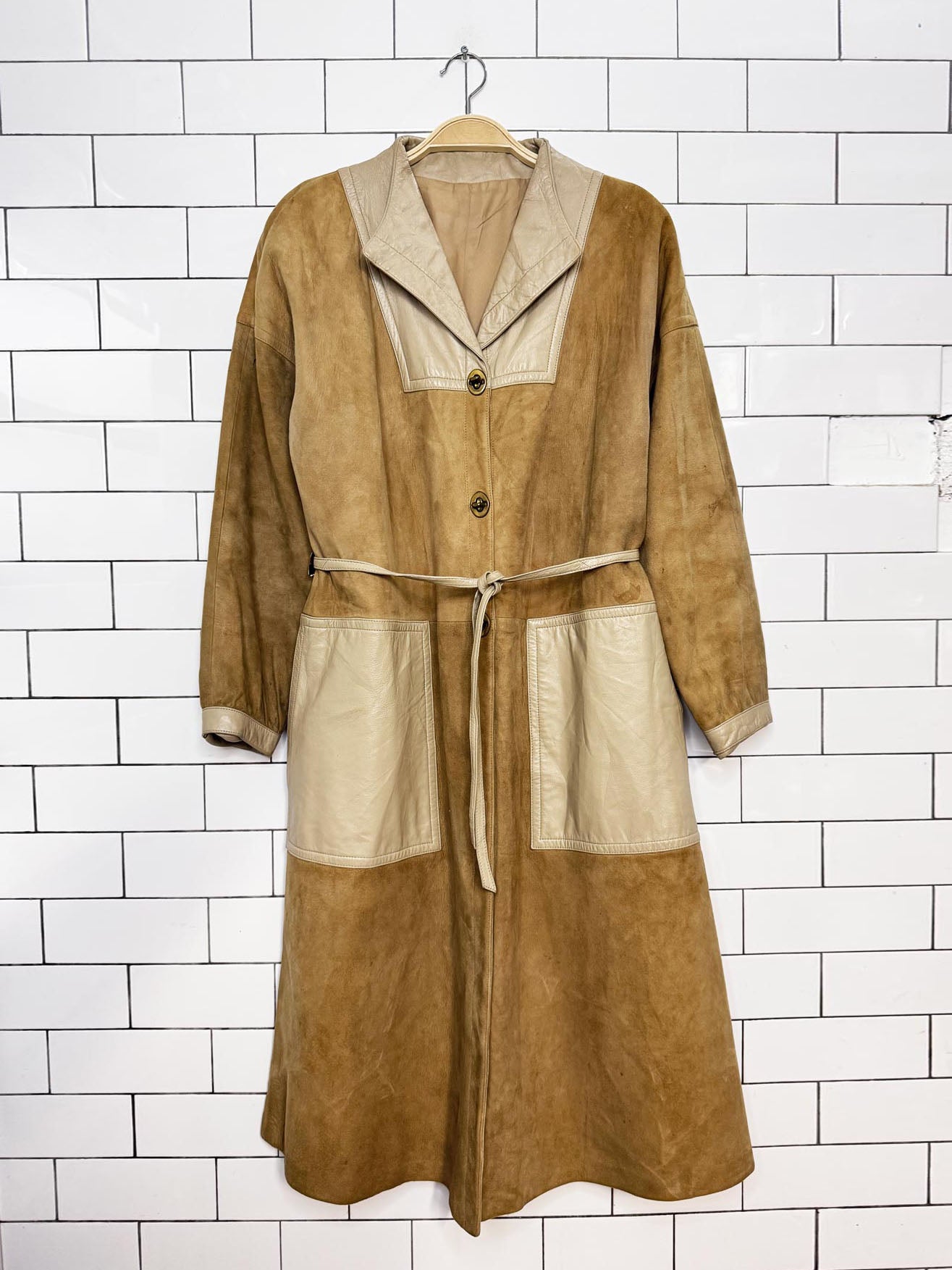 vintage 60s sills a bonnie cashin design lamb suede belted turnlock jacket