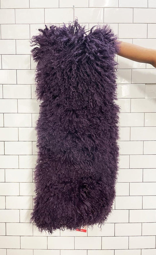 mongolian sheepskin xl lumbar pillow - good market thrift store