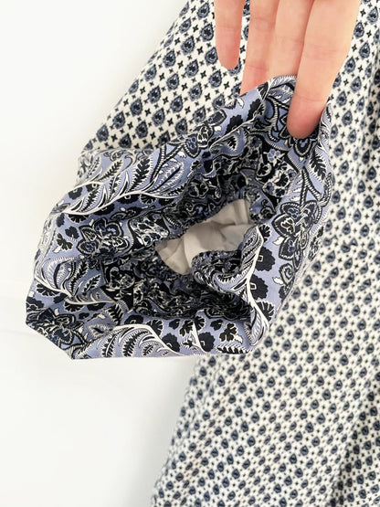 veronica beard dinia cut out puff sleeve tiered midi dress - good market thrift store