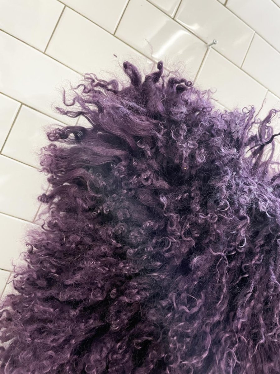 mongolian sheepskin xl lumbar pillow - good market thrift store