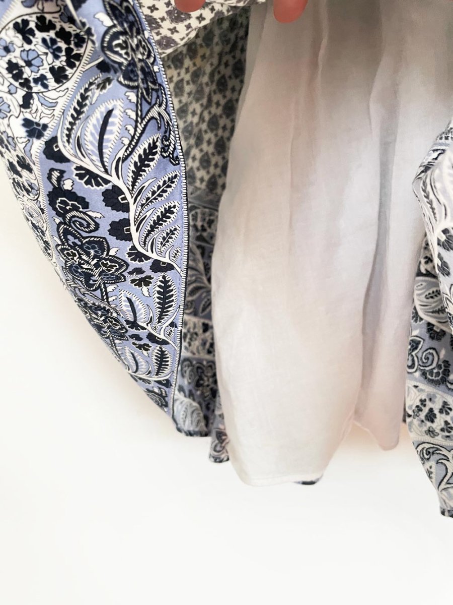 veronica beard dinia cut out puff sleeve tiered midi dress - good market thrift store