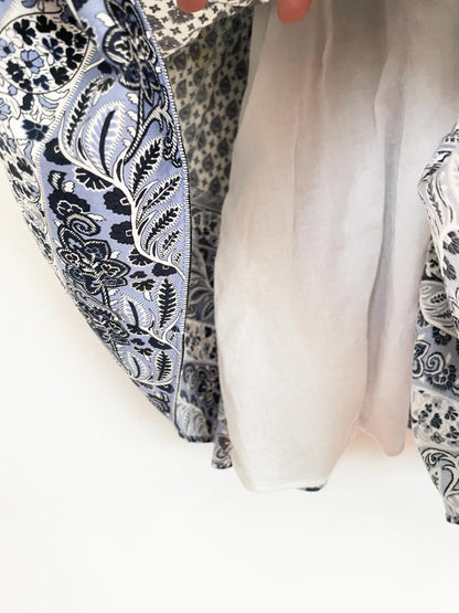 veronica beard dinia cut out puff sleeve tiered midi dress - good market thrift store