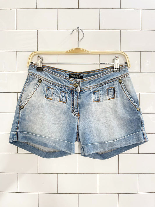 y2k roberto cavalli low rise denim shorts | made in Italy