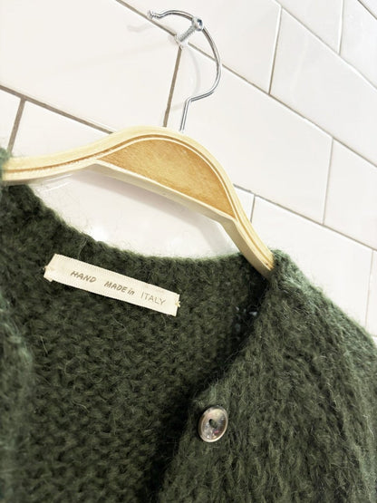 vintage handmade in italy wool blend knit cardigan - good market thrift store