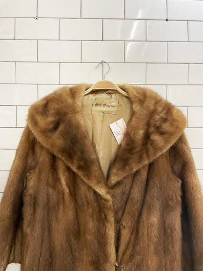 vintage holt renfrew long brown mink fur coat - good market thrift store