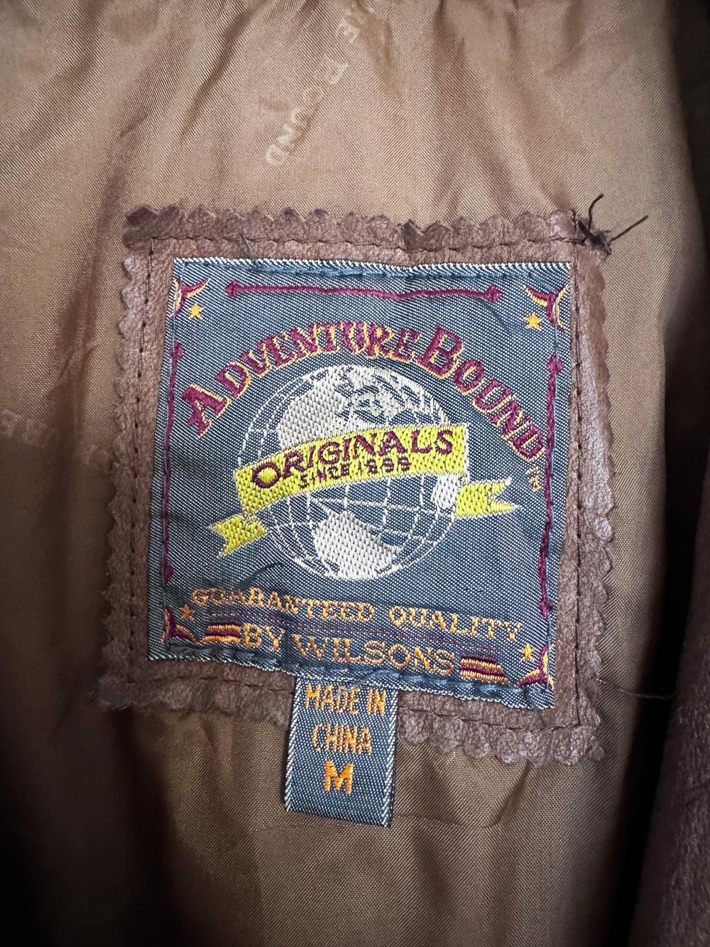 vintage 90s adventure bound by wilsons soft leather fitted bomber jacket