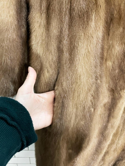 vintage holt renfrew long brown mink fur coat - good market thrift store