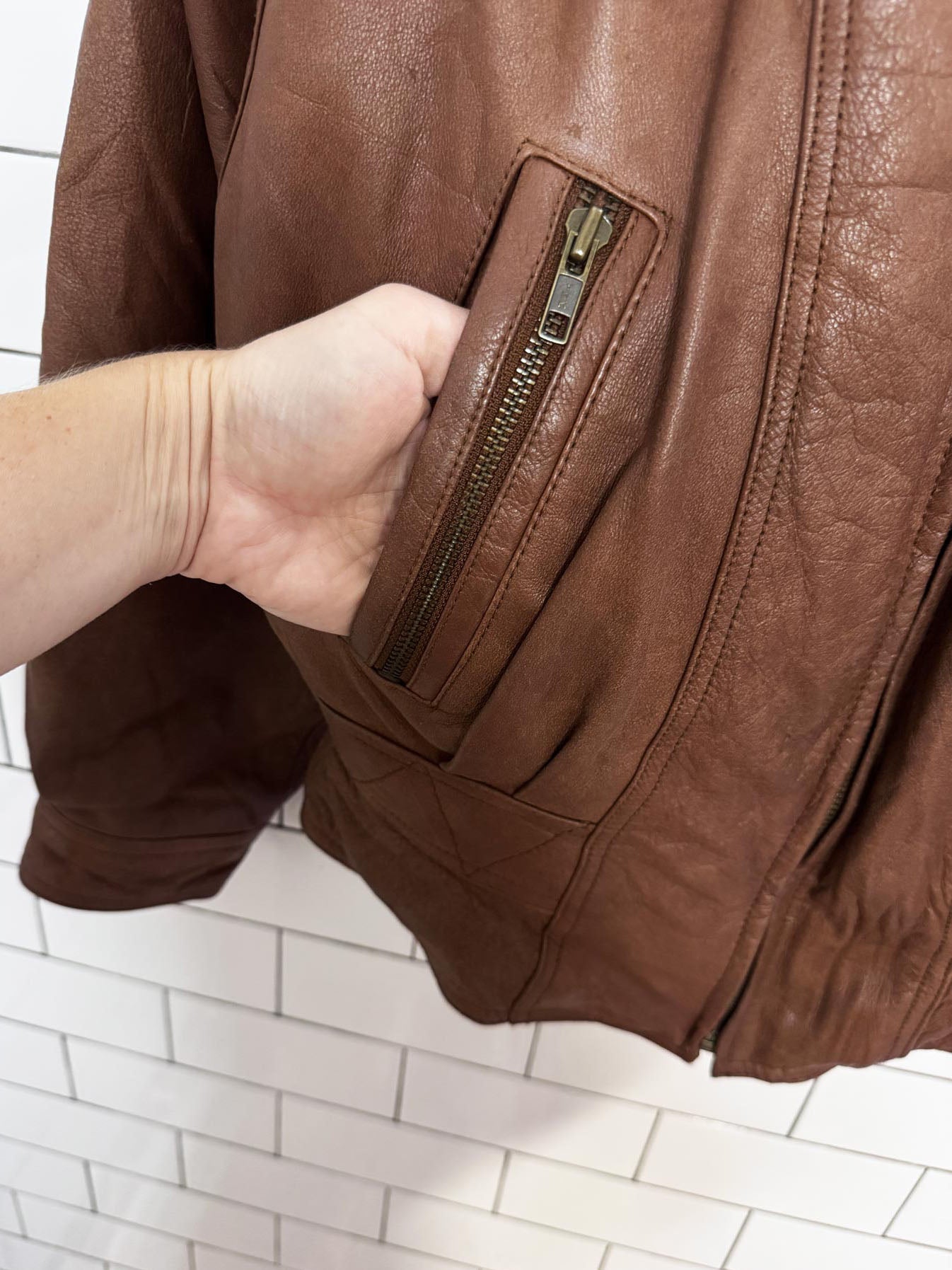 vintage 90s adventure bound by wilsons soft leather fitted bomber jacket