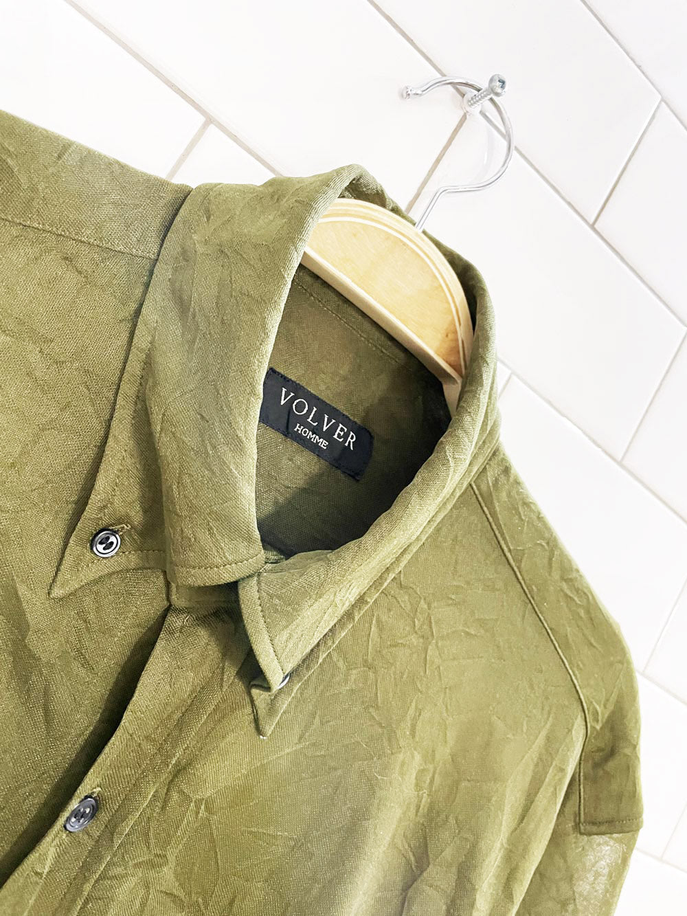 volver homme mesh full button shirt