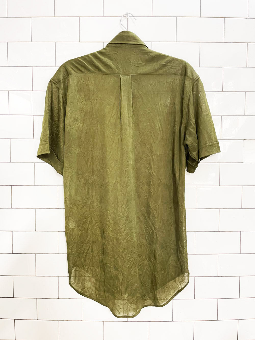volver homme mesh full button shirt