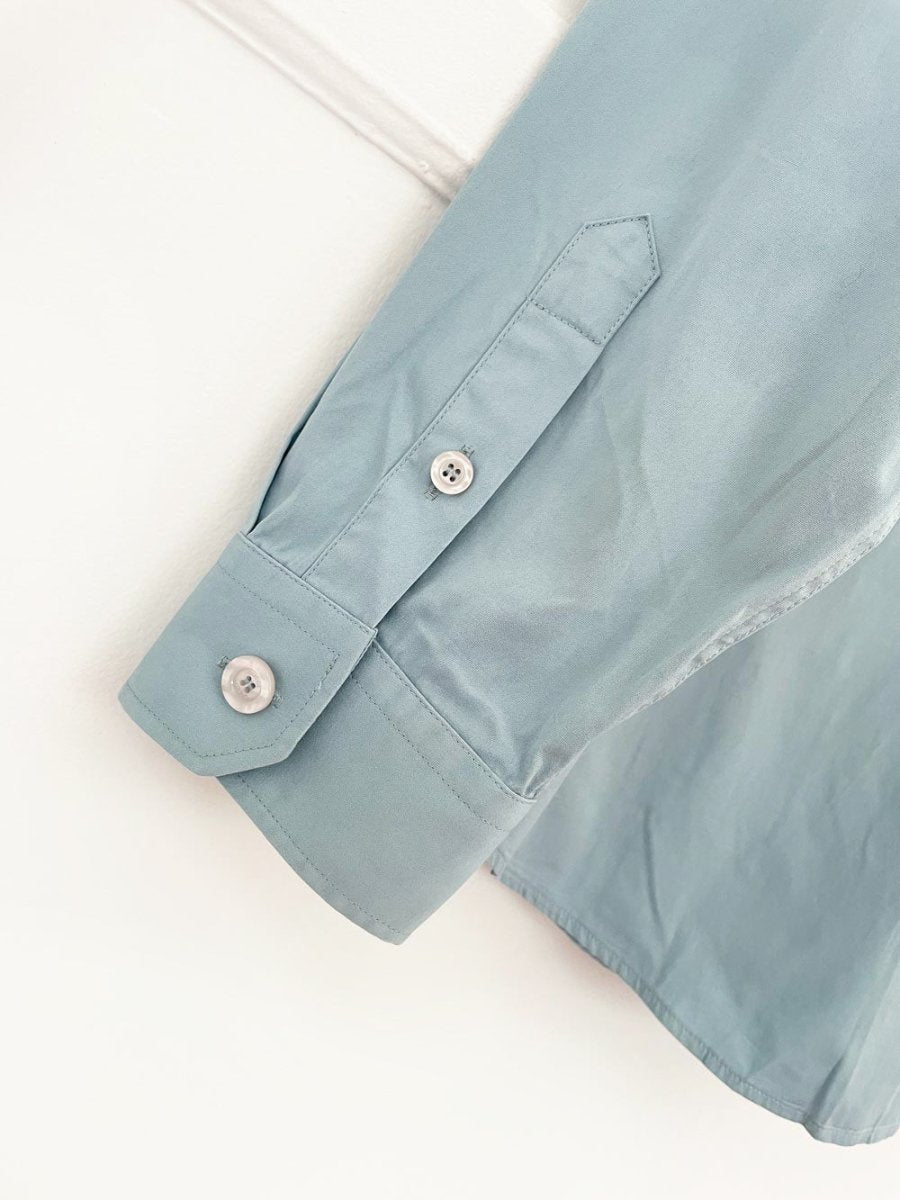 gucci logo button classic shirt | uniform - good market thrift store