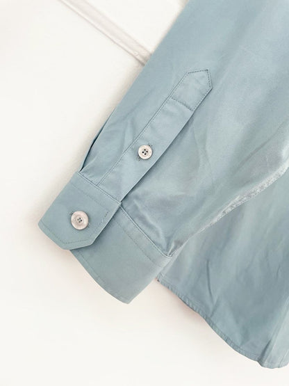 gucci logo button classic shirt | uniform - good market thrift store