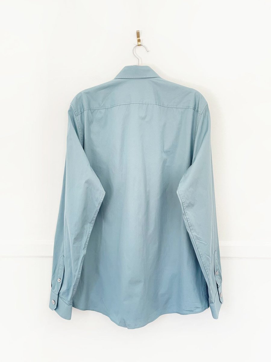 gucci logo button classic shirt | uniform - good market thrift store