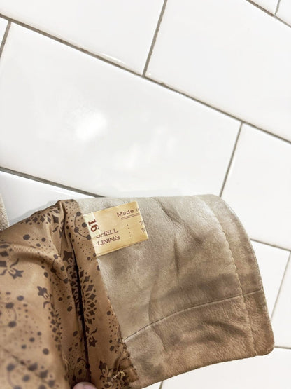 vintage 80s leda spain lamb suede western blanket stitch jacket | made in spain - good market thrift store