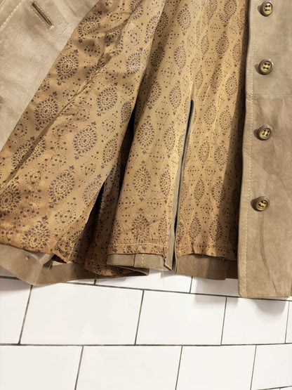 vintage 80s leda spain lamb suede western blanket stitch jacket | made in spain - good market thrift store