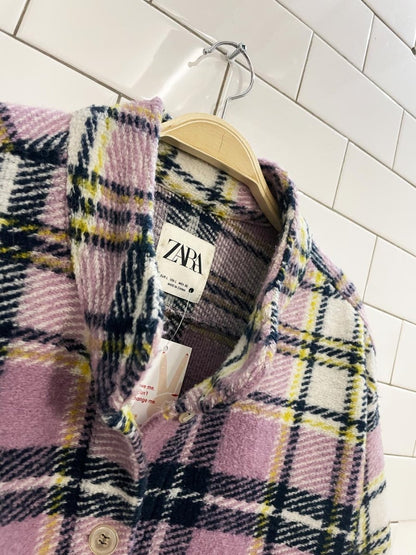 zara wool - blend oversized shirt jacket - good market thrift store