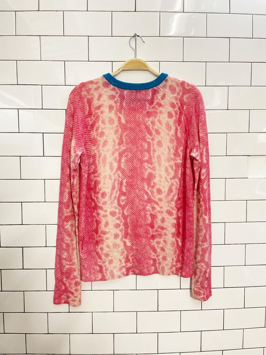equipment femme 100% cashmere snake print sweater - good market thrift store