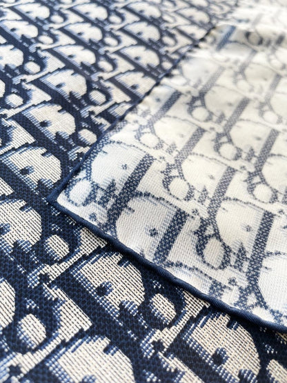 vintage christian dior monogram silk scarf | hand - rolled edge - good market thrift store