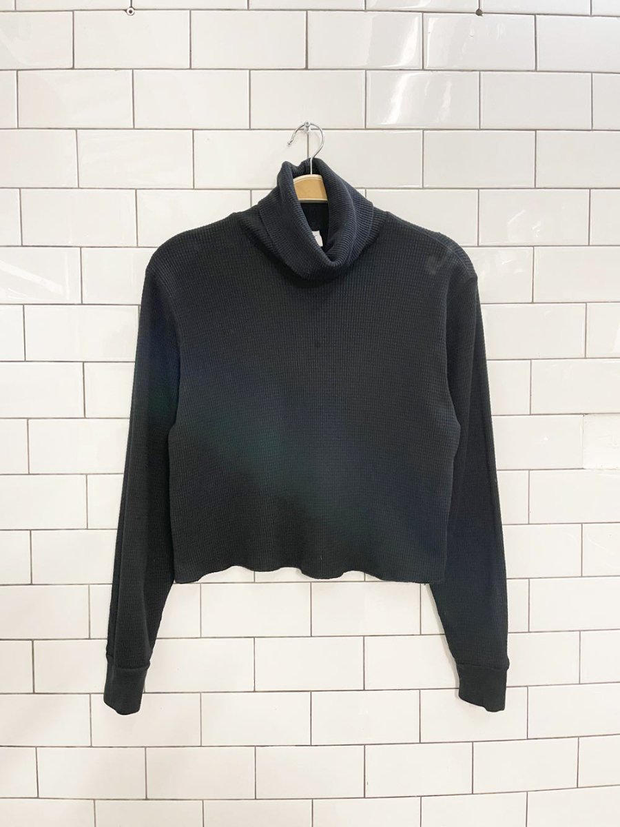 tna cropped waffle turtleneck - good market thrift store