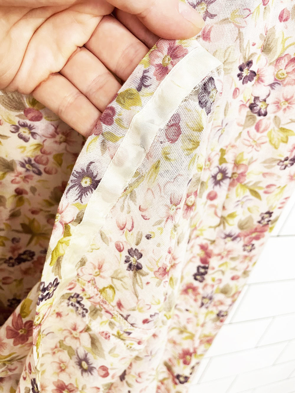 vintage 00s susan bristol floral a-line midi skirt | made in Canada