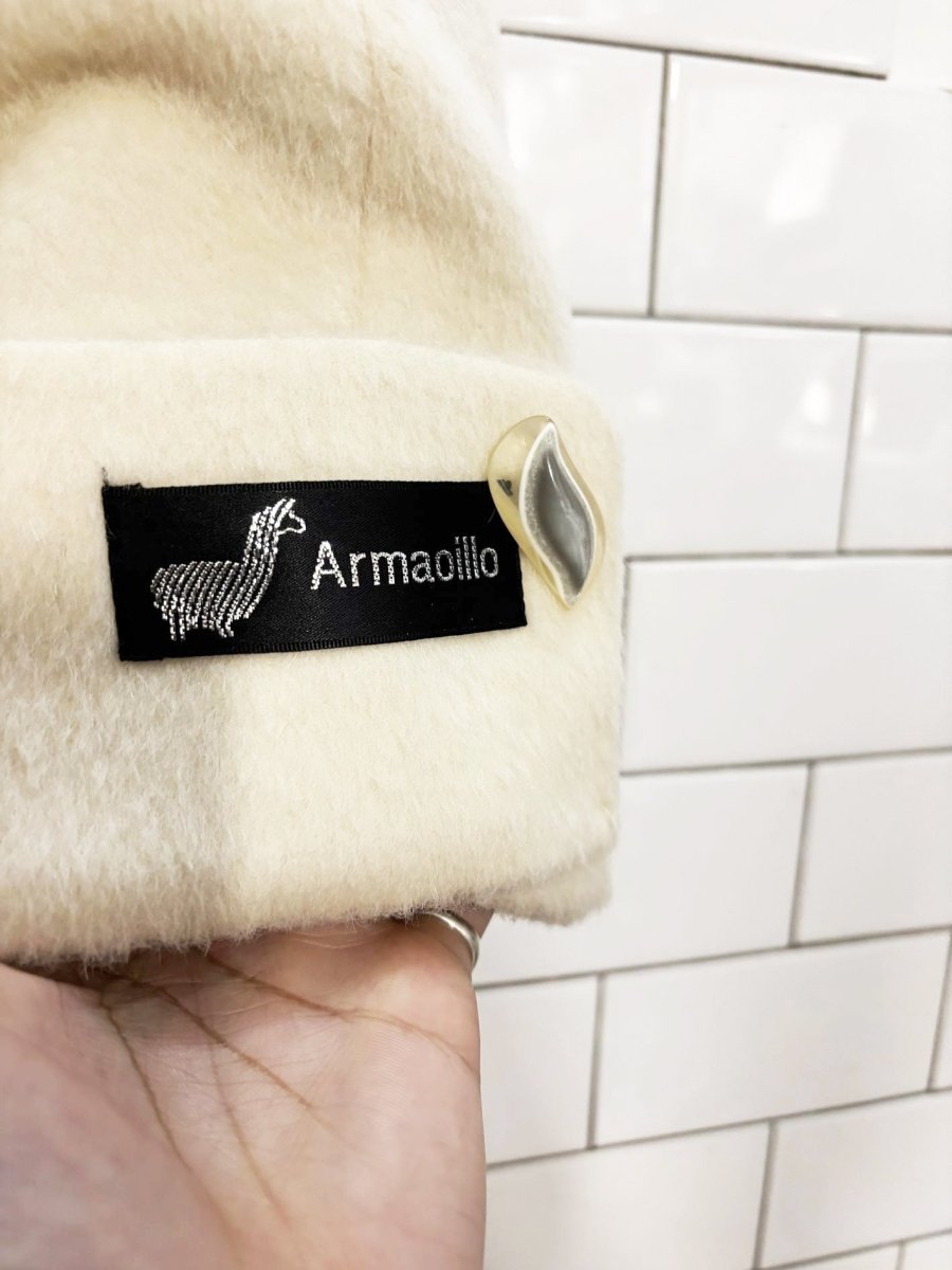 vintage 80s armadillo alpaca car coat - good market thrift store