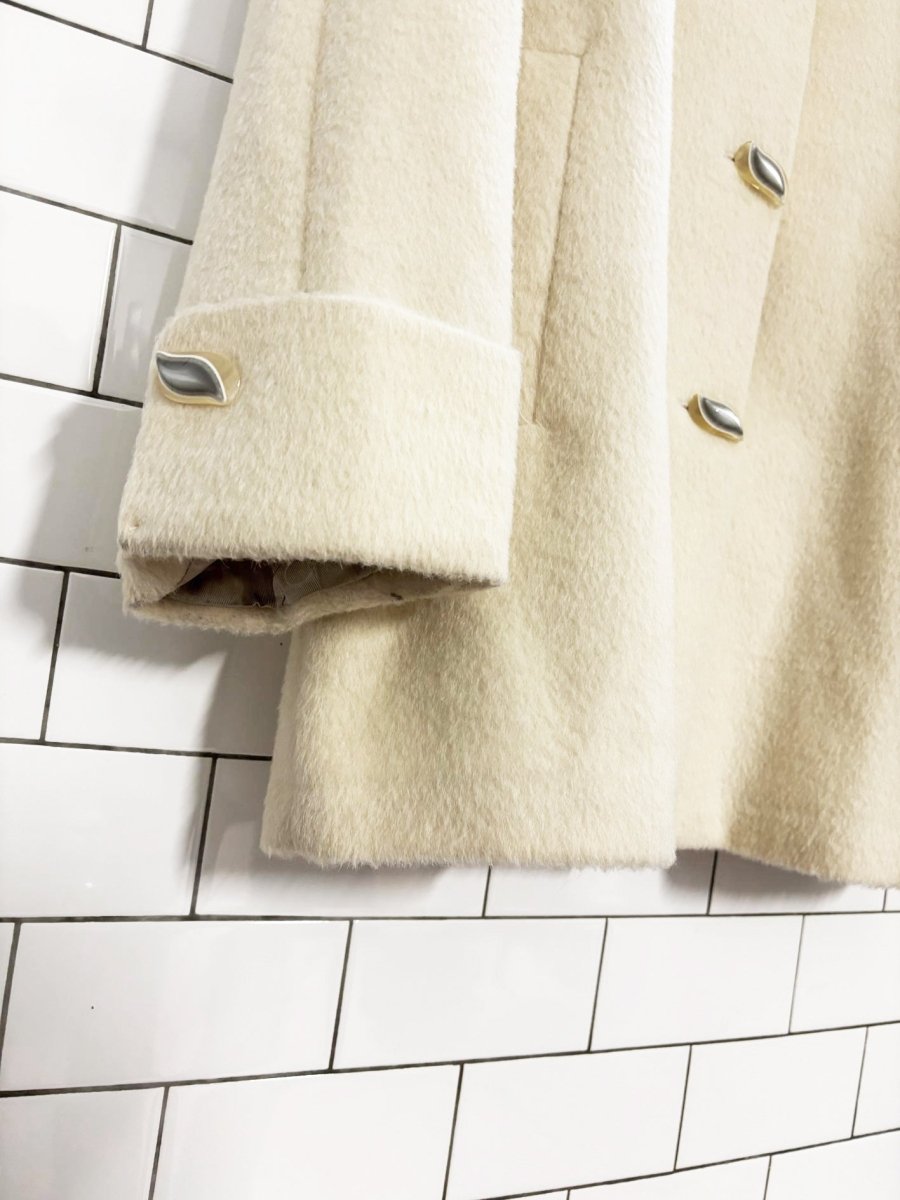 vintage 80s armadillo alpaca car coat - good market thrift store