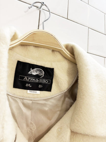 vintage 80s armadillo alpaca car coat - good market thrift store