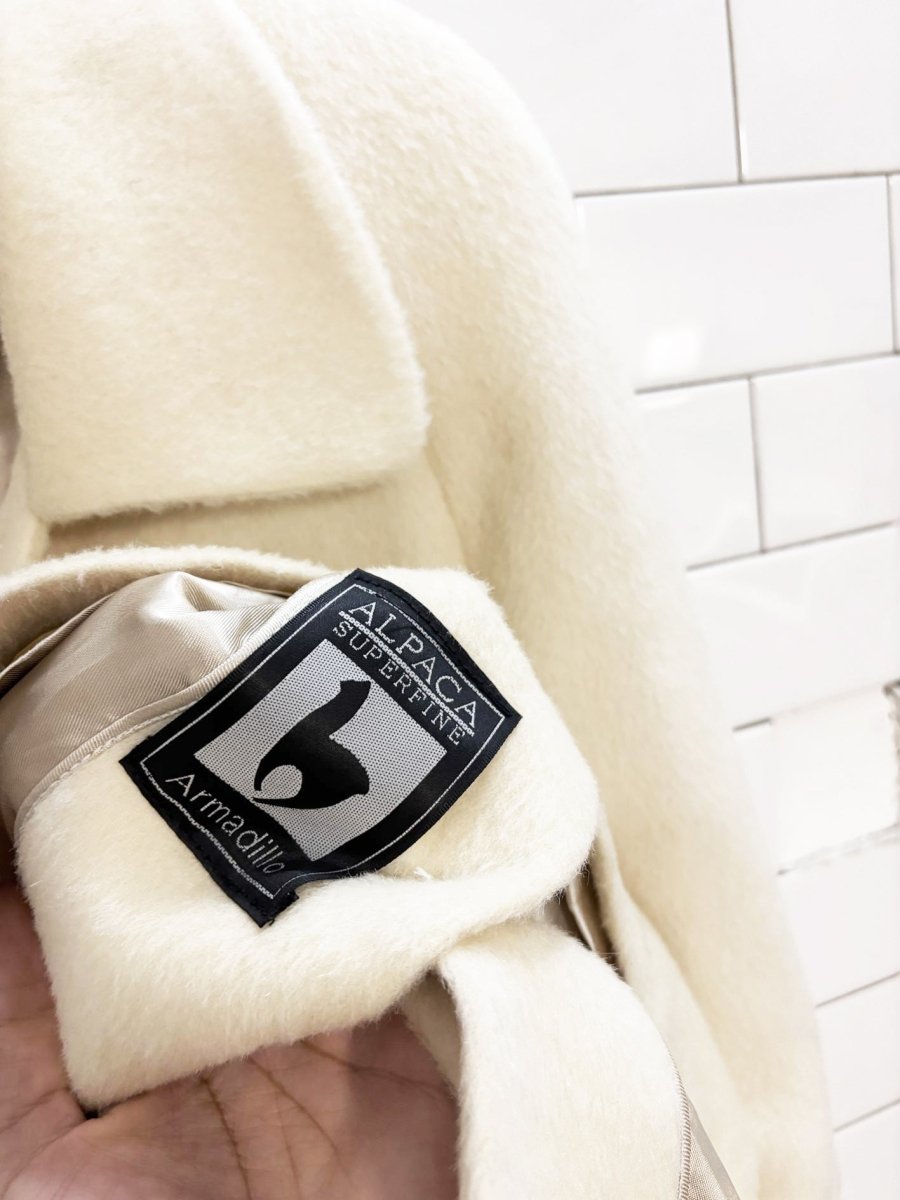 vintage 80s armadillo alpaca car coat - good market thrift store