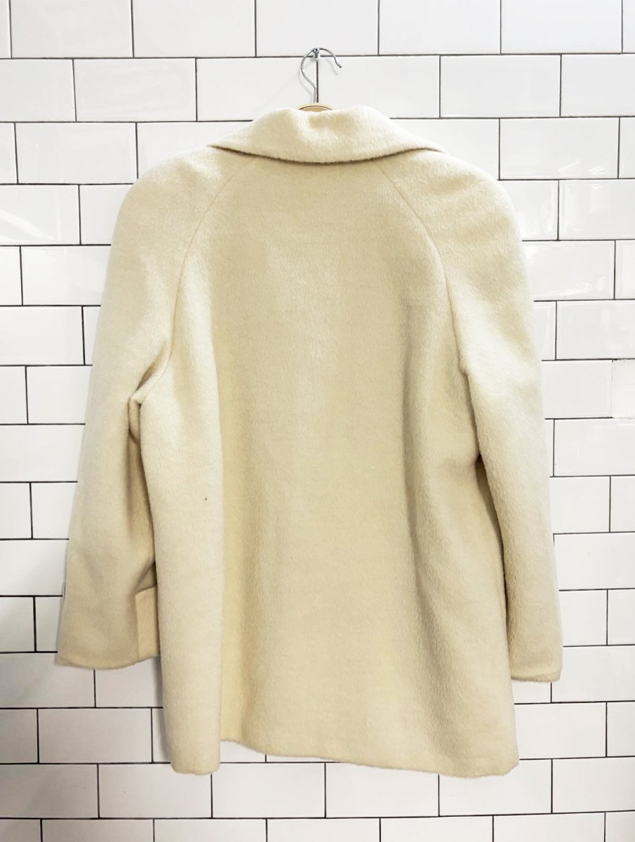 vintage 80s armadillo alpaca car coat - good market thrift store