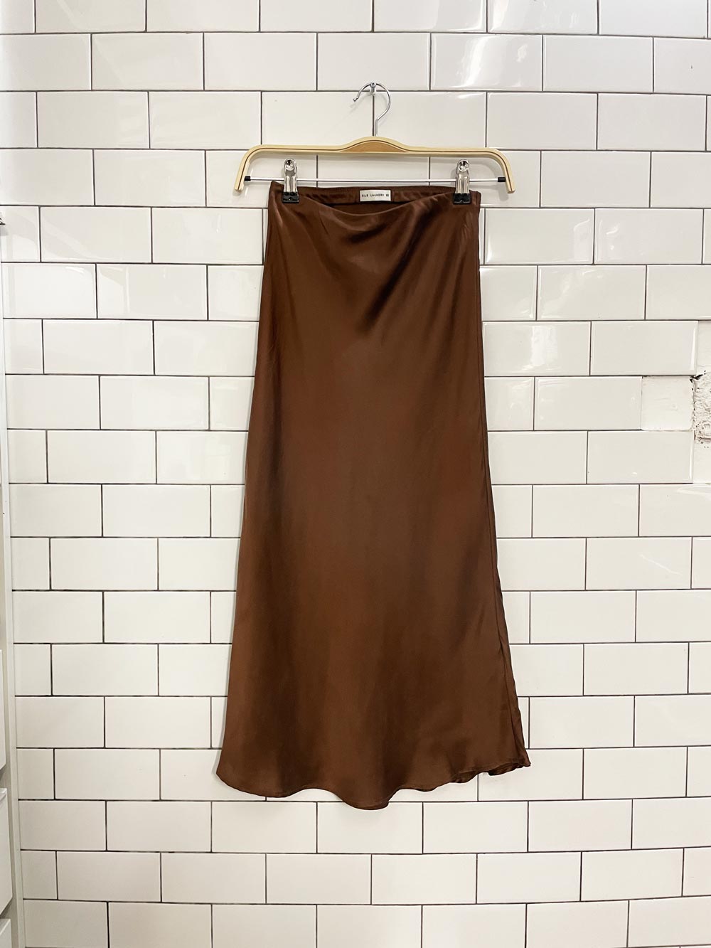 silk laundry bias cut silk midi skirt - good market thrift store
