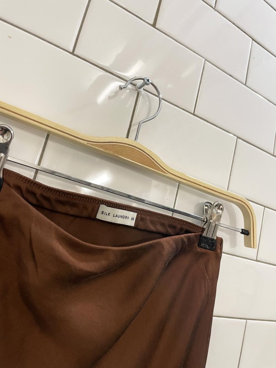 silk laundry bias cut silk midi skirt - good market thrift store