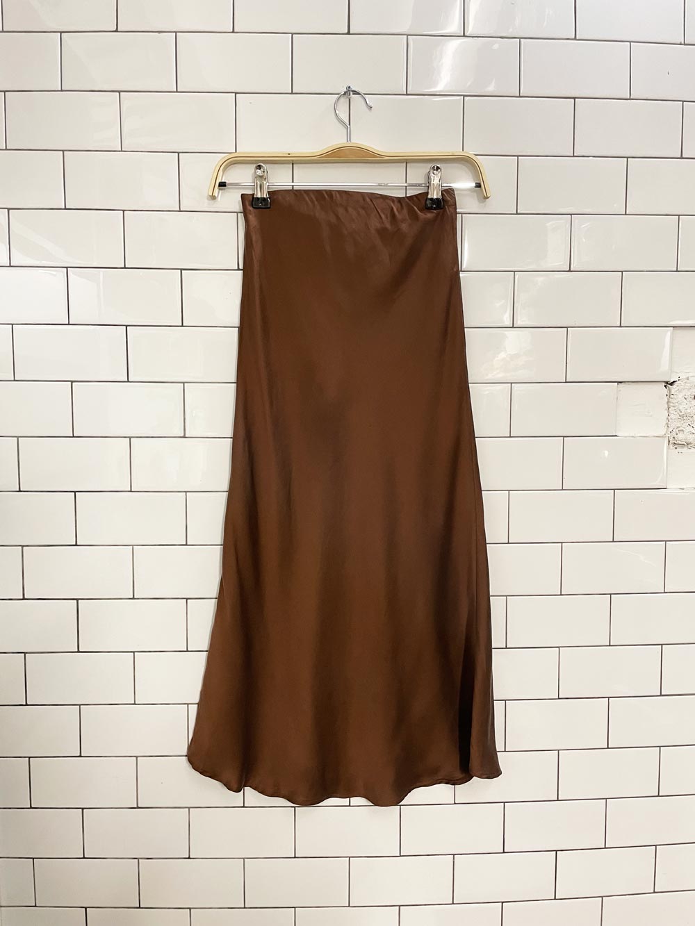 silk laundry bias cut silk midi skirt - good market thrift store