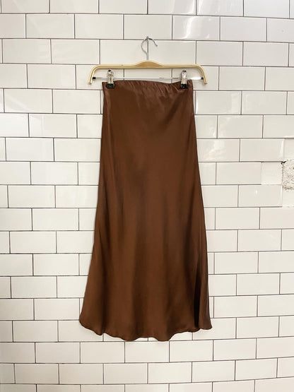 silk laundry bias cut silk midi skirt - good market thrift store